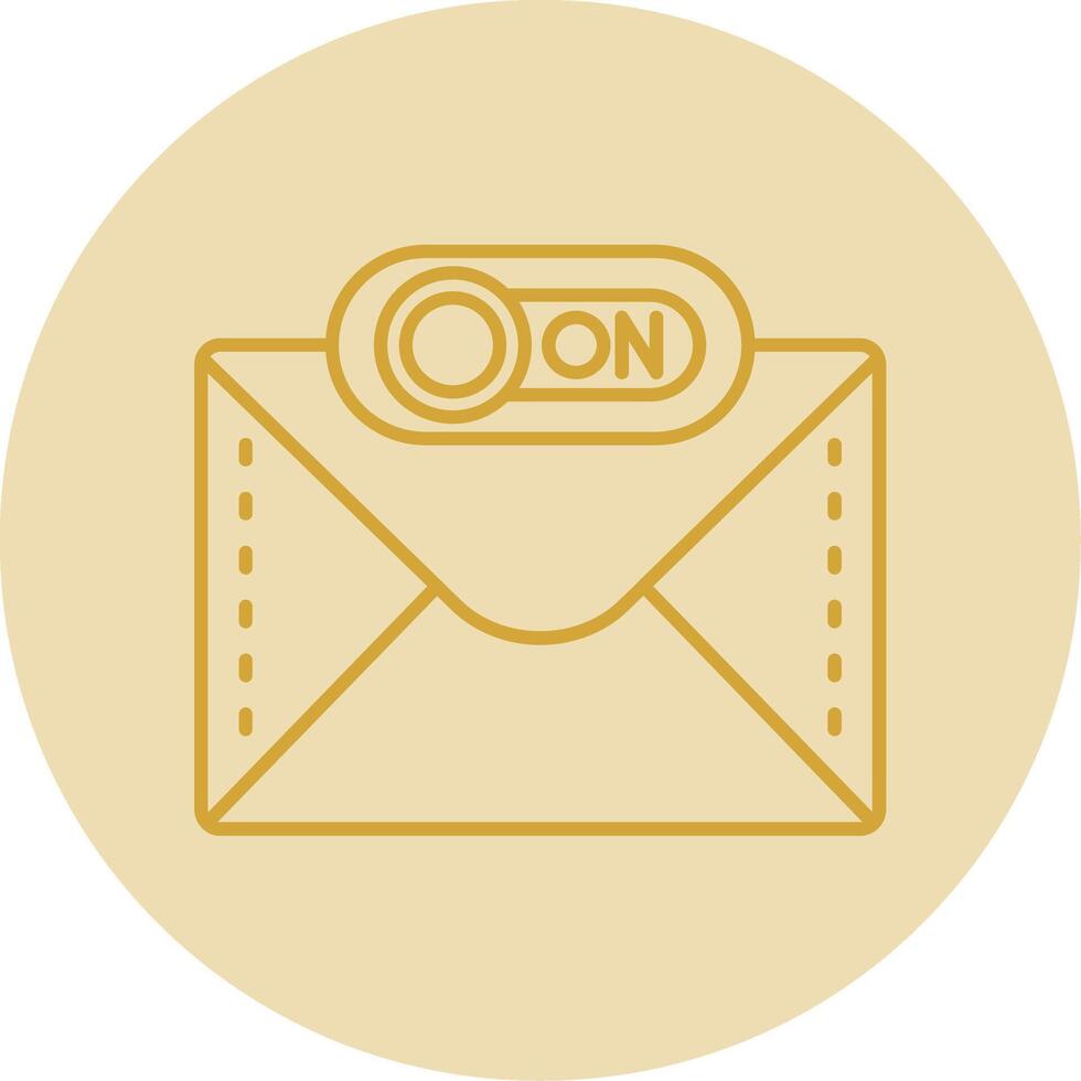 On Line Yellow Circle Icon vector