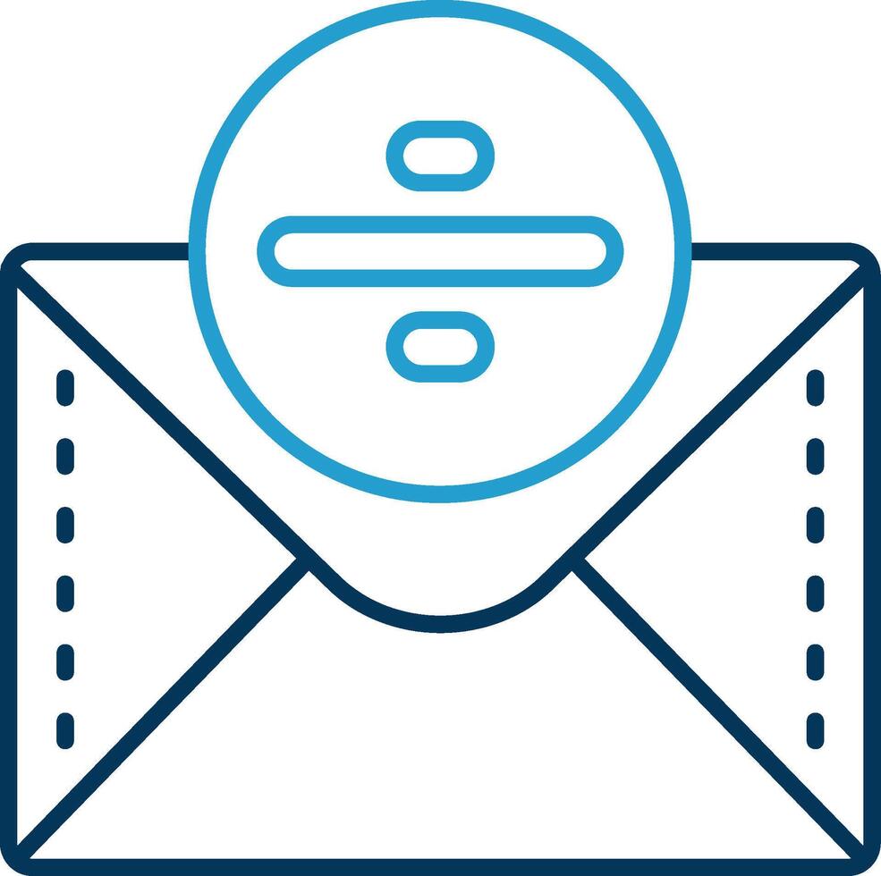 Divide Line Blue Two Color Icon vector
