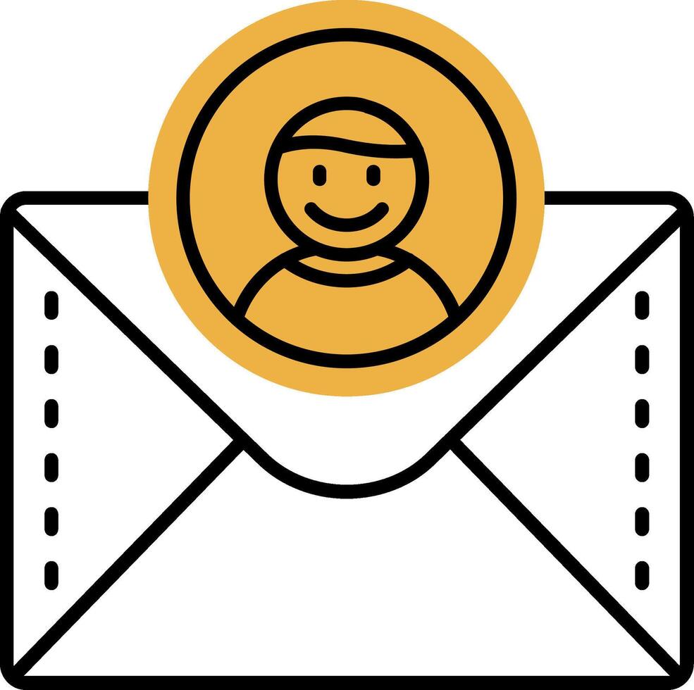 Profile Skined Filled Icon vector