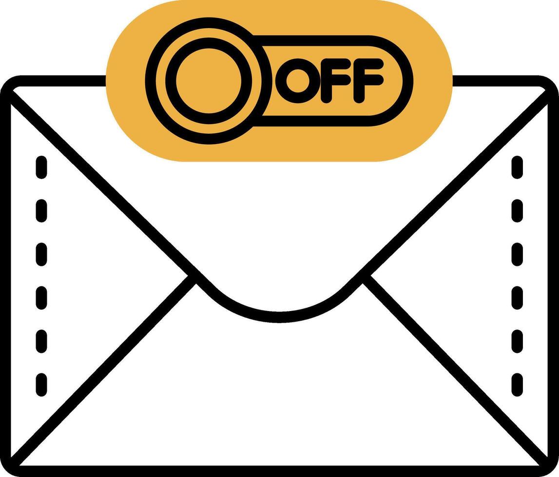 Off Skined Filled Icon vector