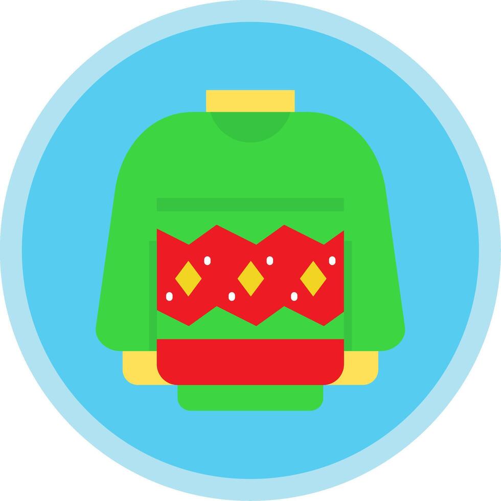 Sweater Flat Multi Circle Icon vector