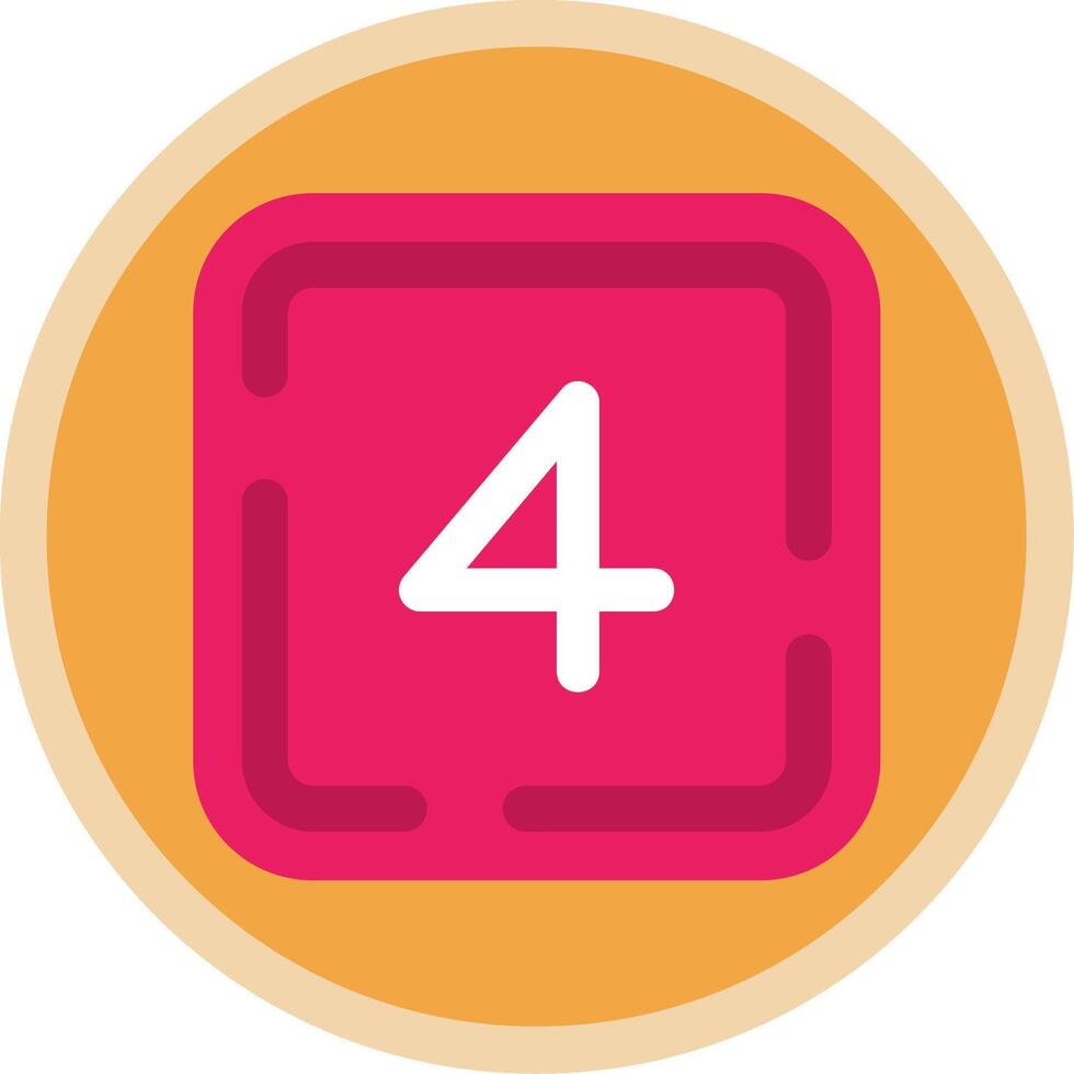 Four Flat Multi Circle Icon vector