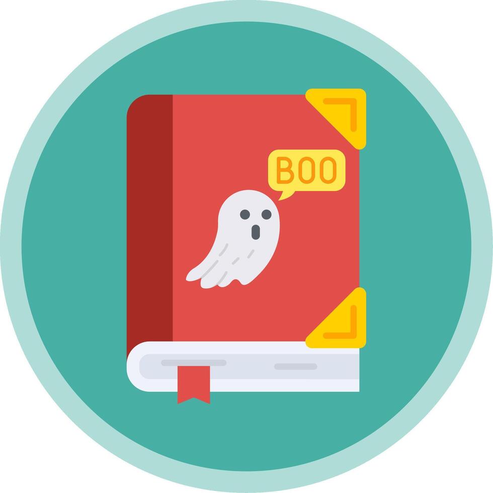 Spooky Flat Multi Circle Icon vector