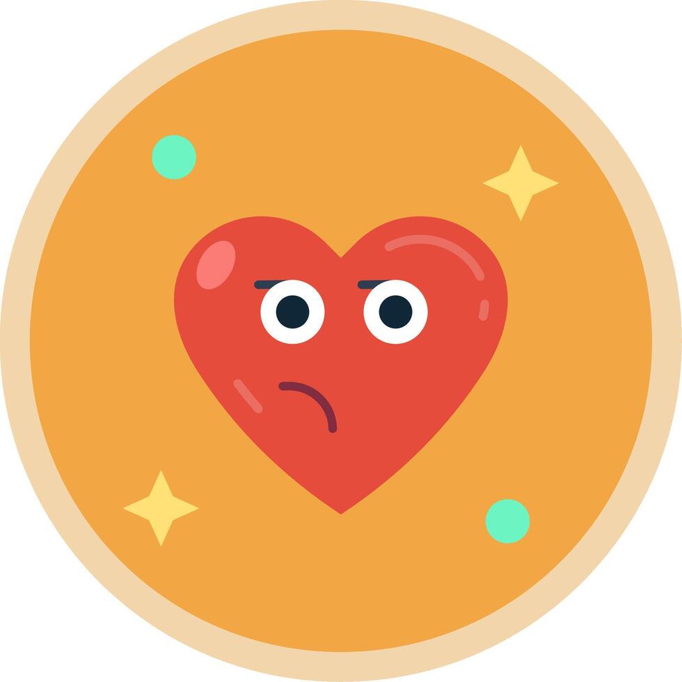 Suspicious Flat Multi Circle Icon vector