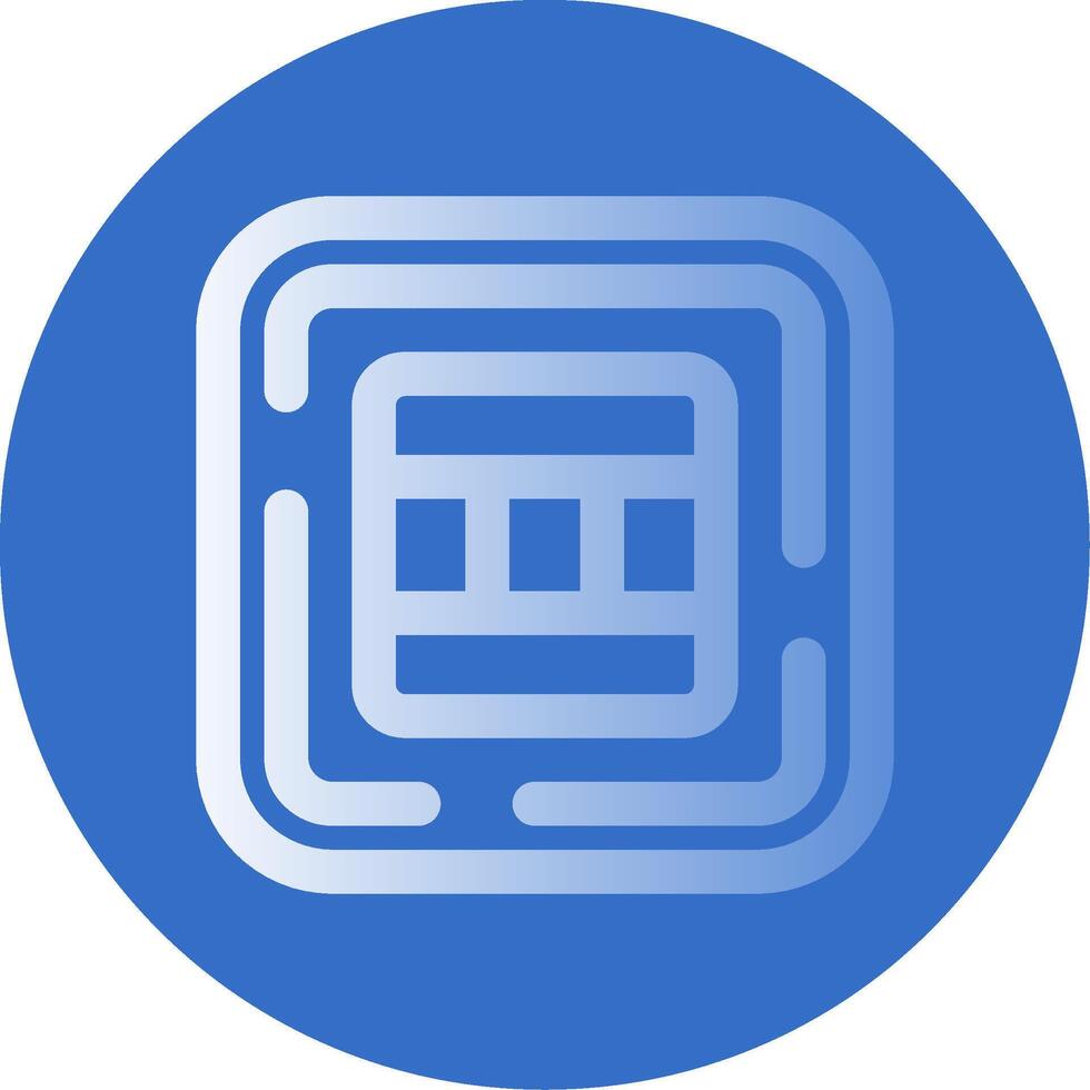 Layout Gradient Line Circle Icon vector