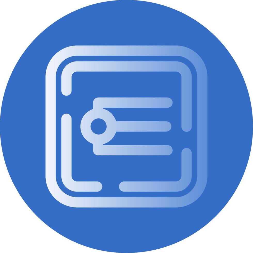 Endpoint Gradient Line Circle Icon vector