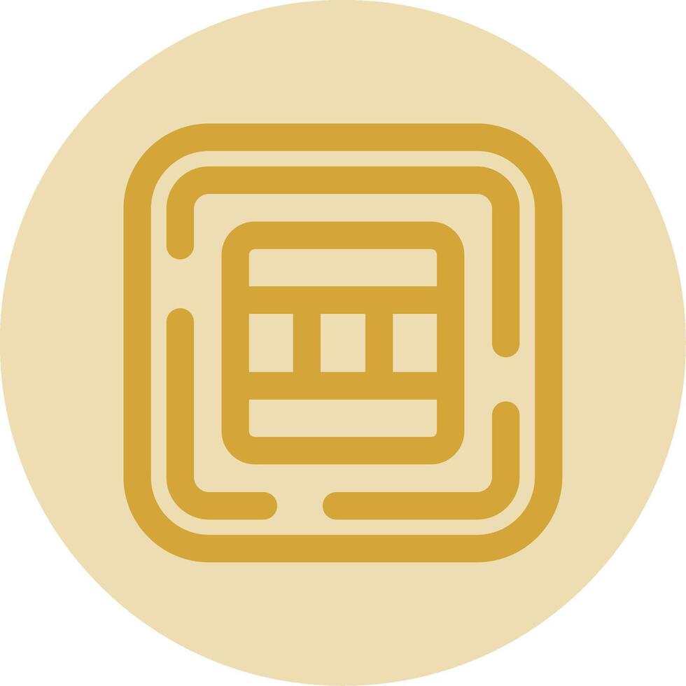 Layout Line Yellow Circle Icon vector