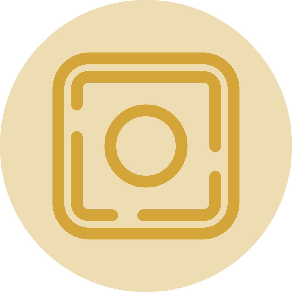 Dot Line Yellow Circle Icon vector