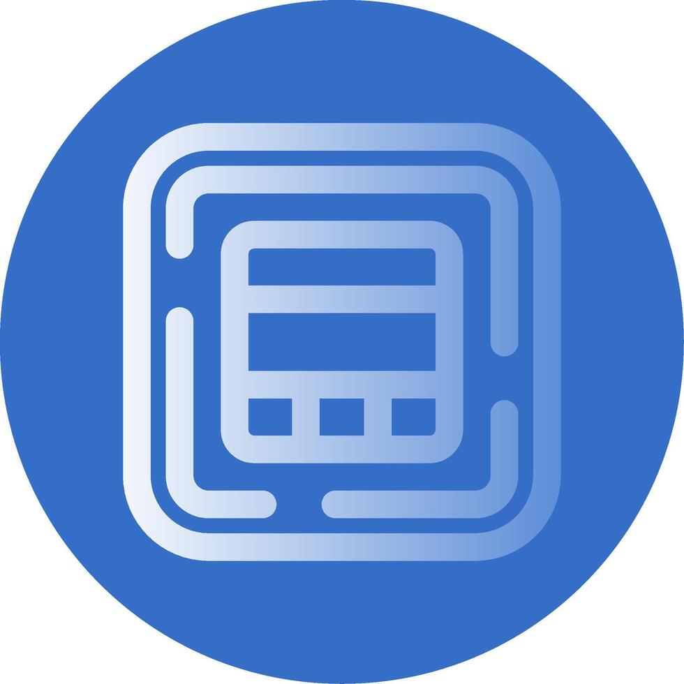 Layout Gradient Line Circle Icon vector