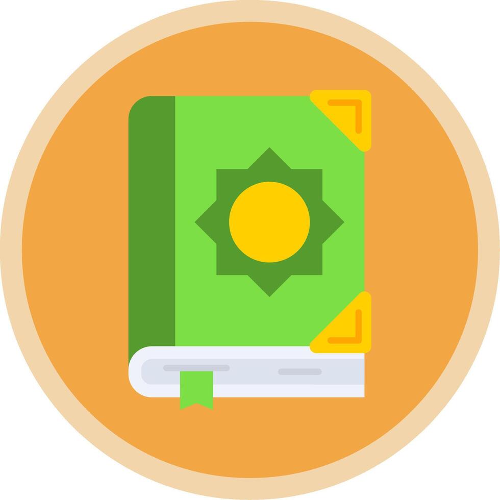 Quran Flat Multi Circle Icon vector