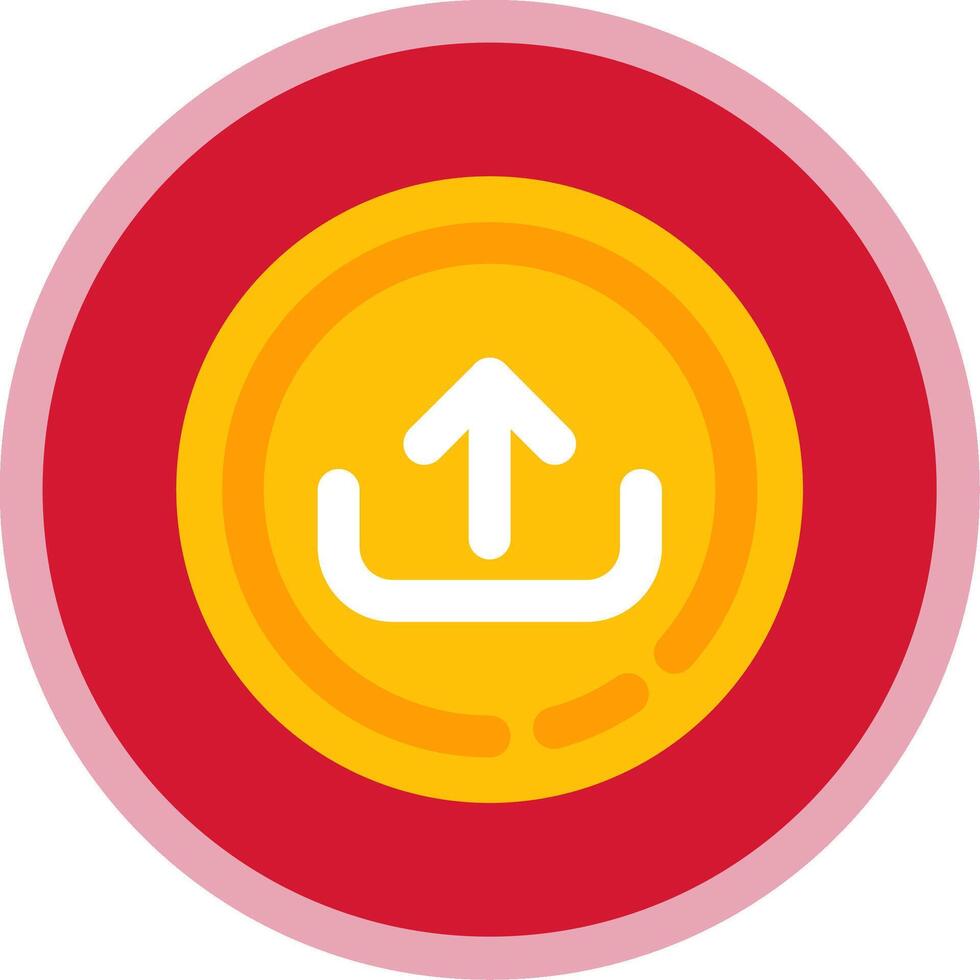 Upload Flat Multi Circle Icon vector
