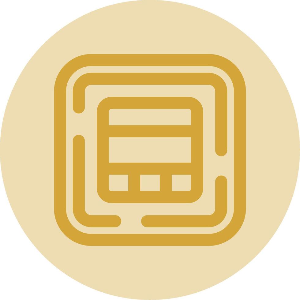 Layout Line Yellow Circle Icon vector