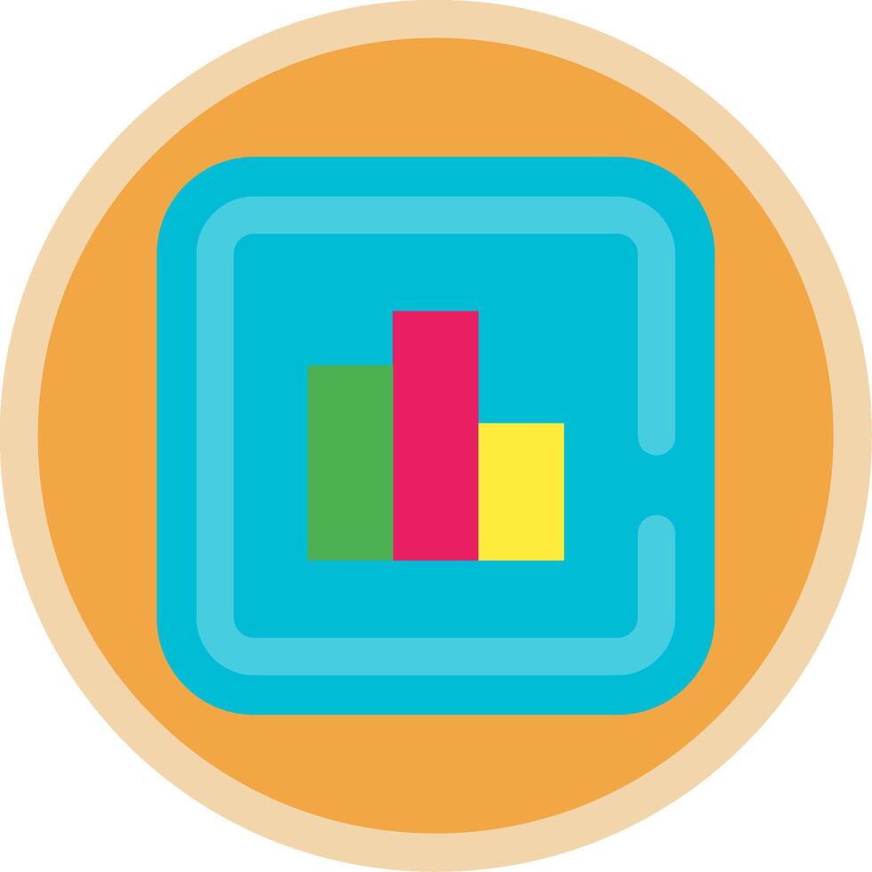 Statistics Flat Multi Circle Icon vector