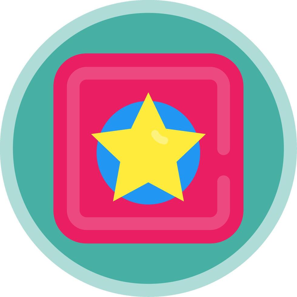 Star Flat Multi Circle Icon vector