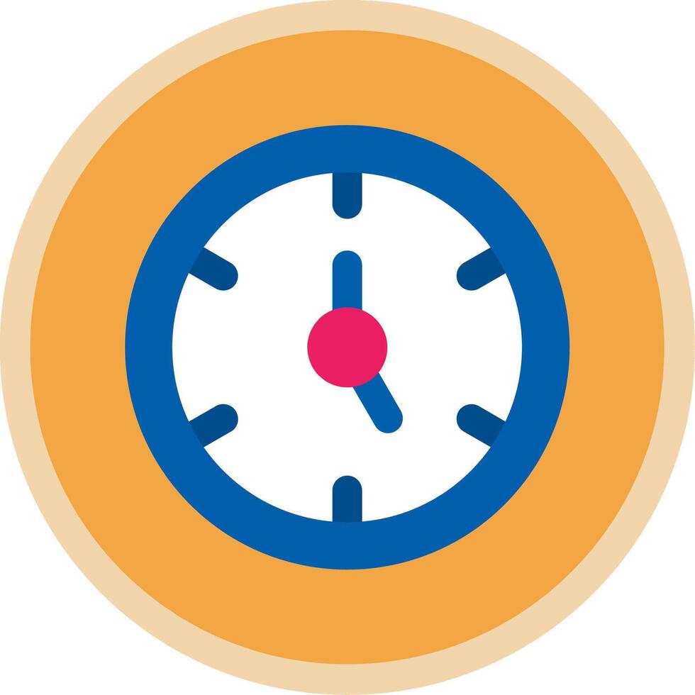 Timer Flat Multi Circle Icon vector