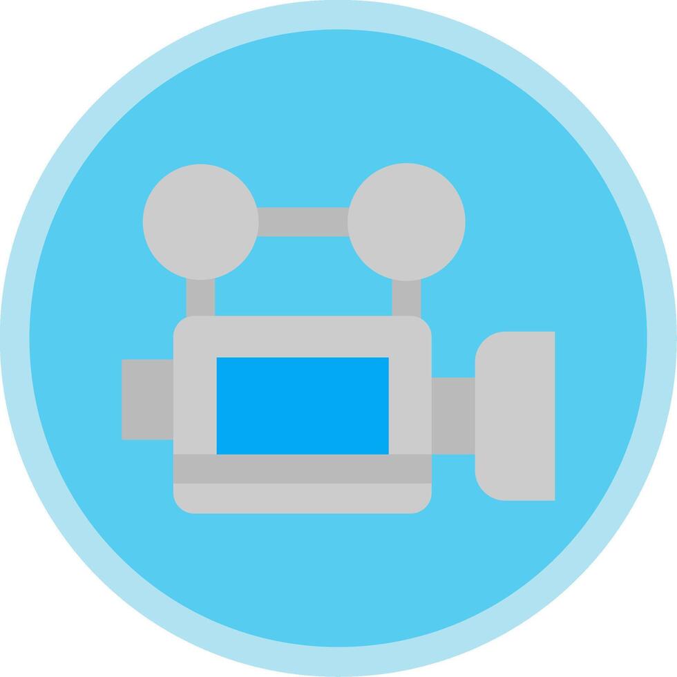 Video Flat Multi Circle Icon vector
