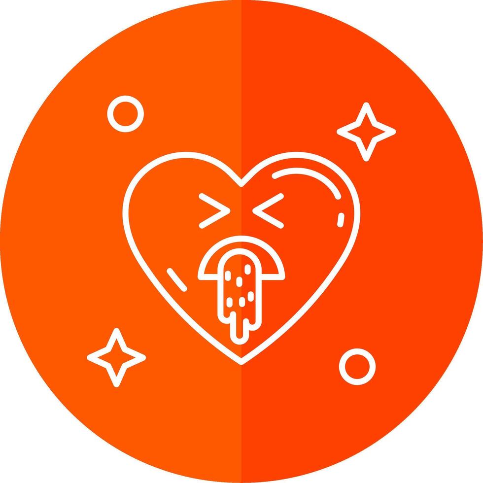 Vomit Line Red Circle Icon vector