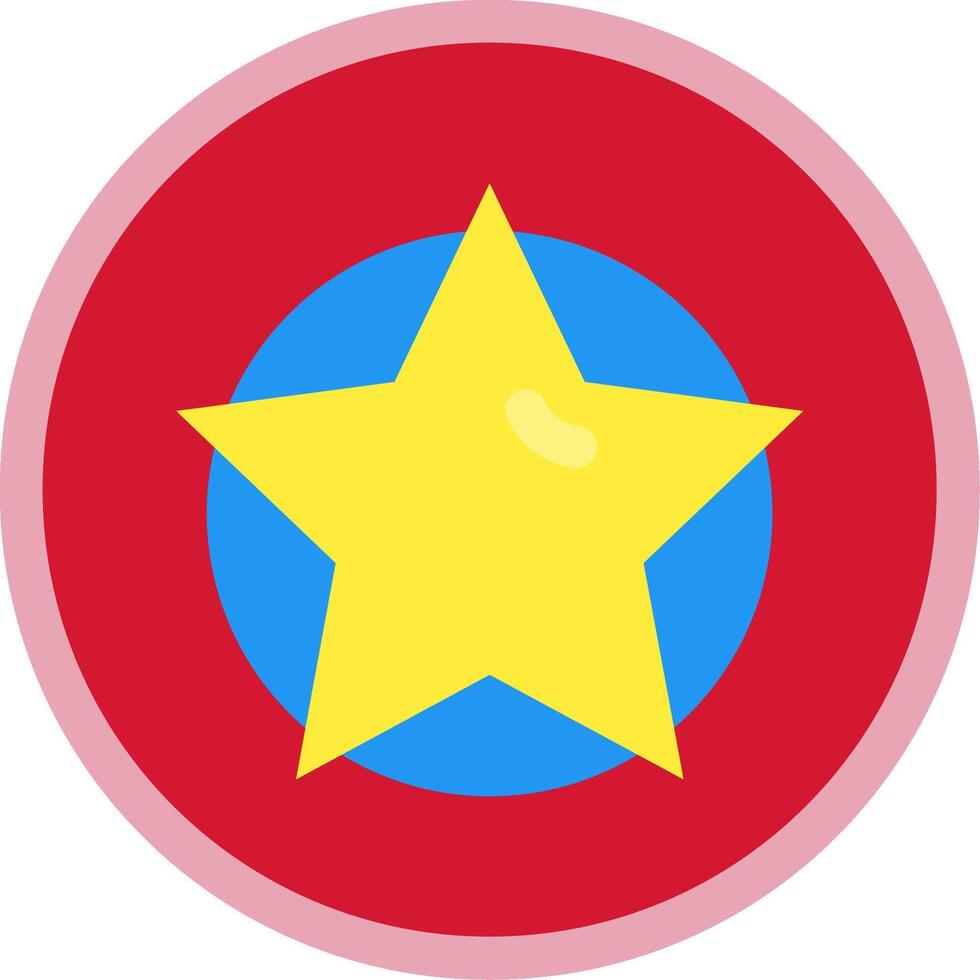 estrella plano multi circulo icono vector