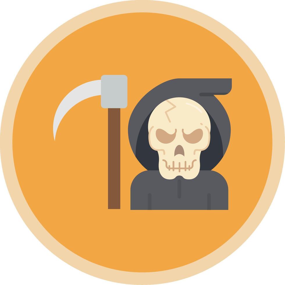 muerte plano multi circulo icono vector