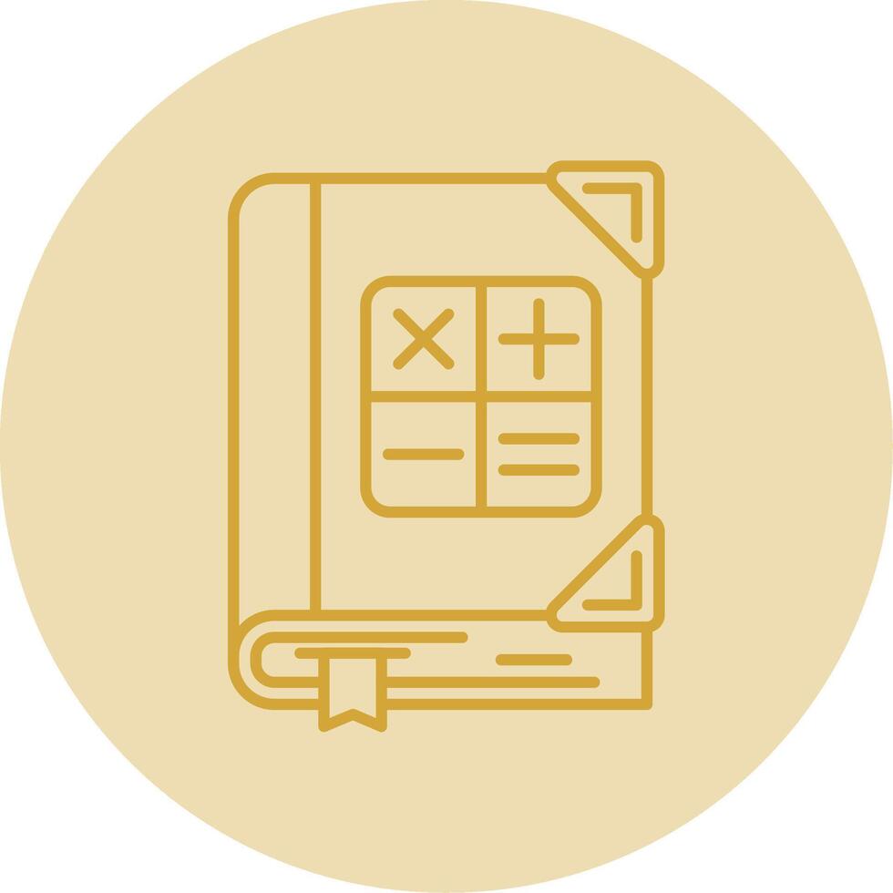 Math Line Yellow Circle Icon vector