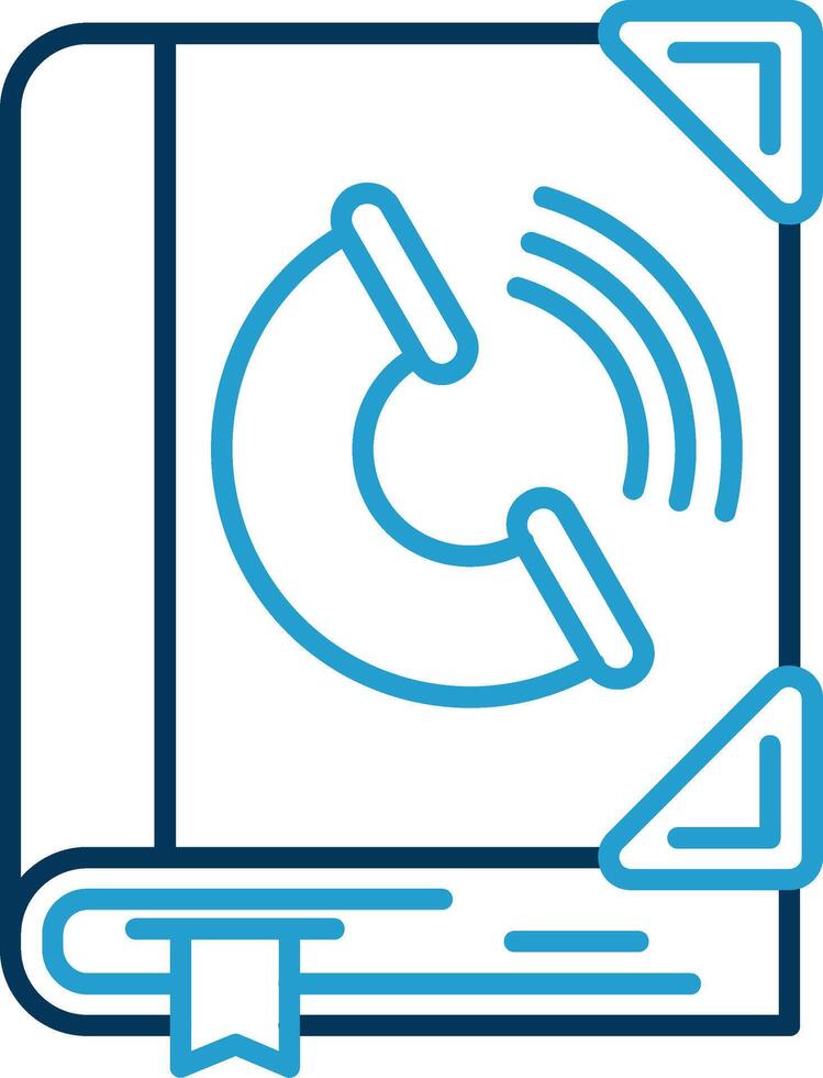 Contact Line Blue Two Color Icon vector