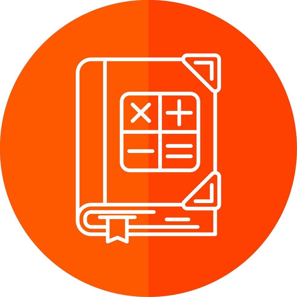 Math Line Red Circle Icon vector