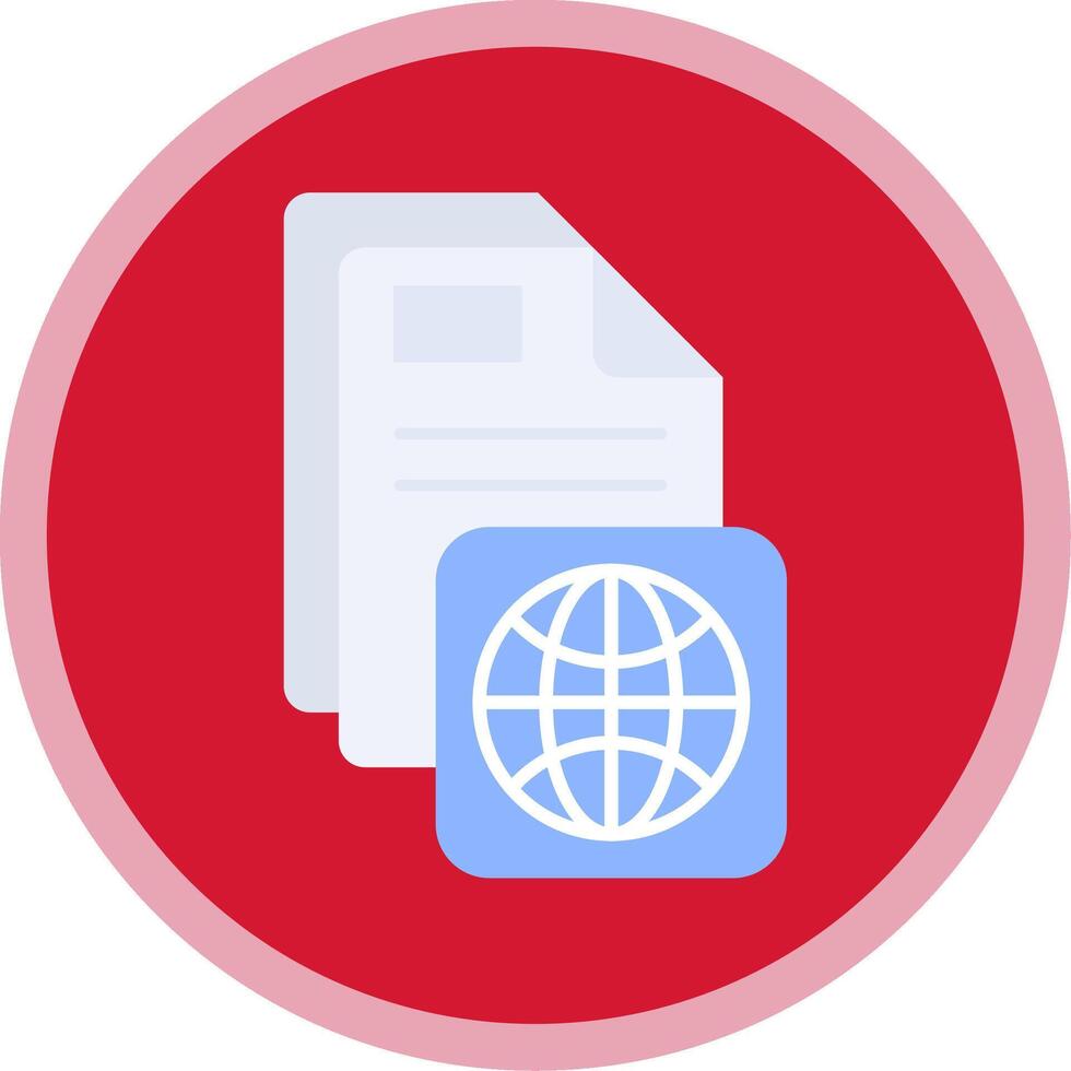 Internet Flat Multi Circle Icon vector