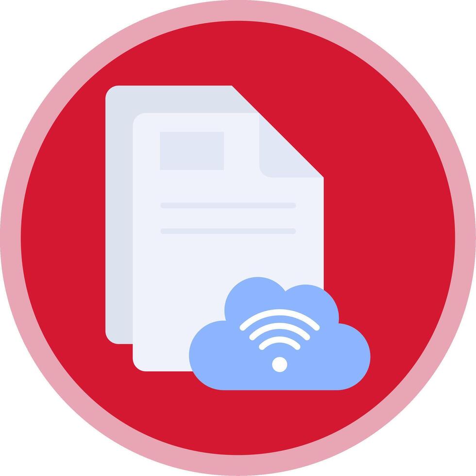 Cloud Flat Multi Circle Icon vector