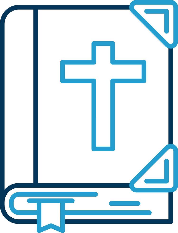 Bible Line Blue Two Color Icon vector