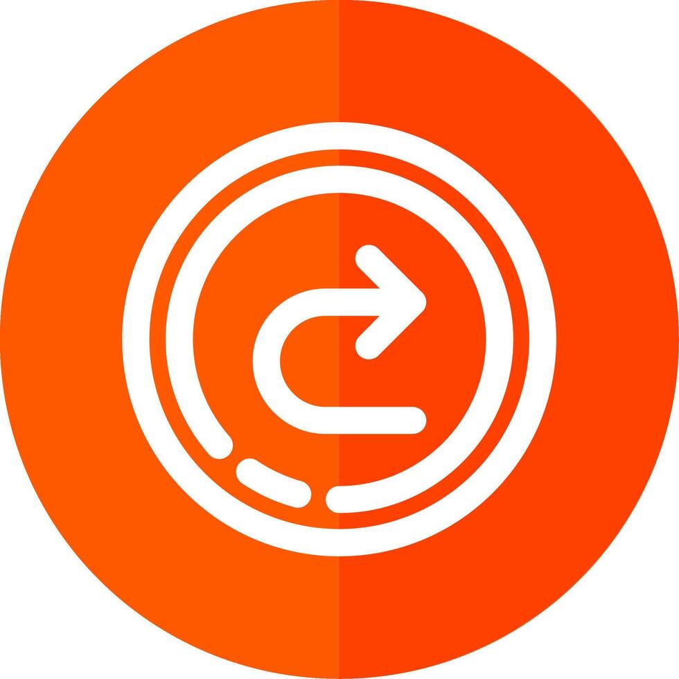 Forward Line Red Circle Icon vector