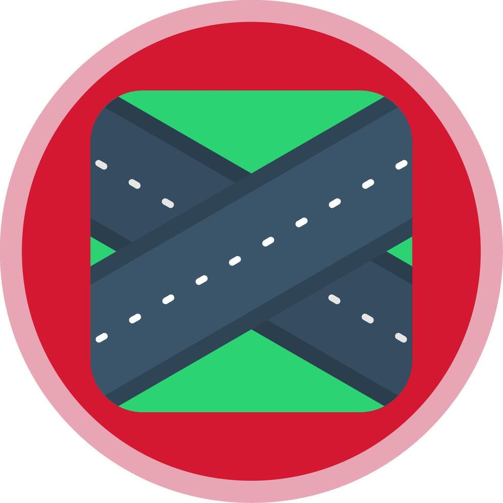 Overpass Flat Multi Circle Icon vector