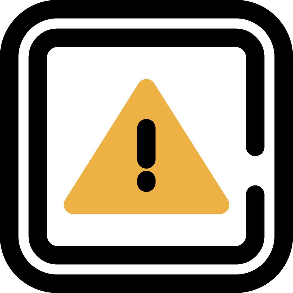 Alert Skined Filled Icon vector