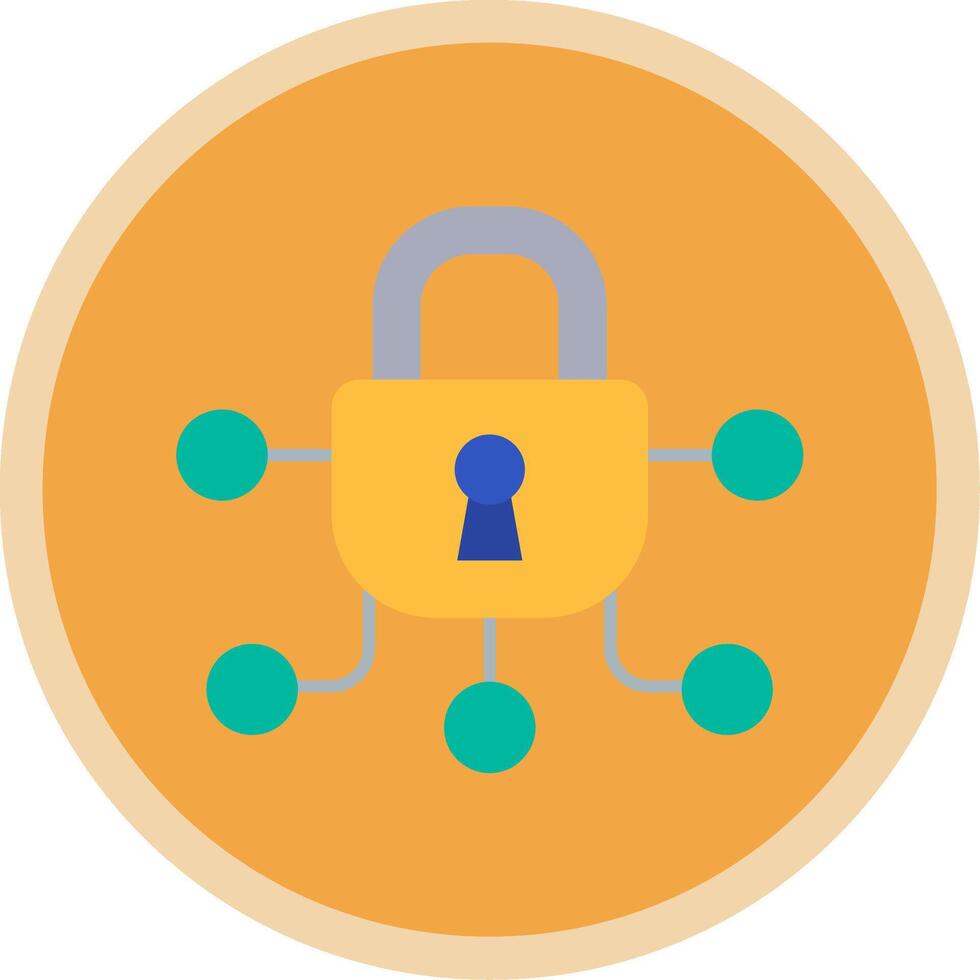 Safe Flat Multi Circle Icon vector