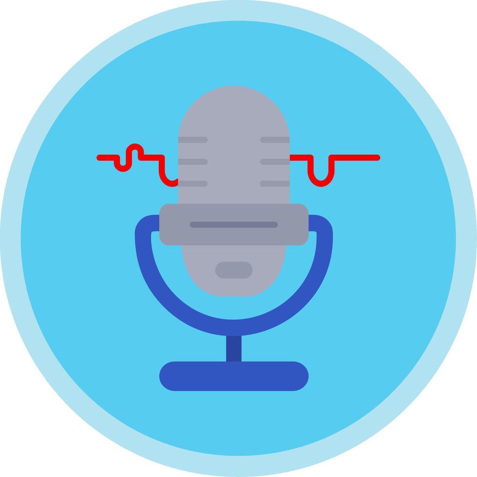 Microphone Flat Multi Circle Icon vector