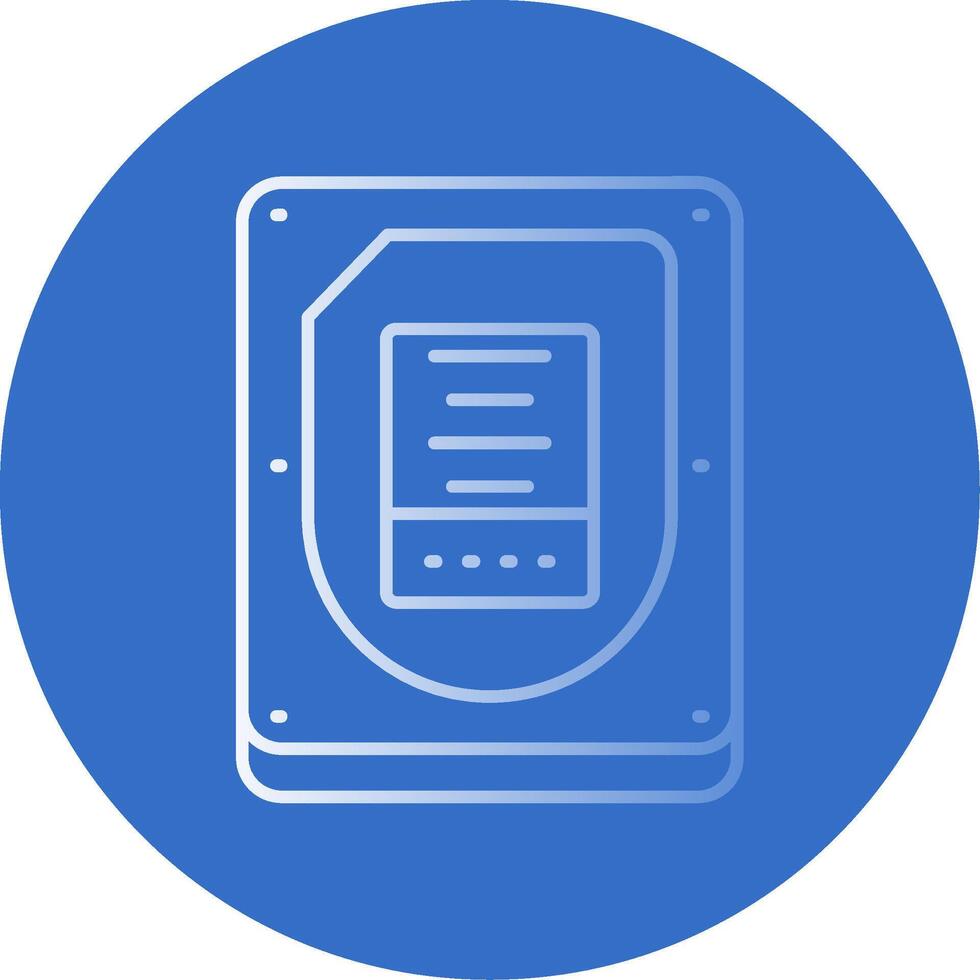 Disk Gradient Line Circle Icon vector