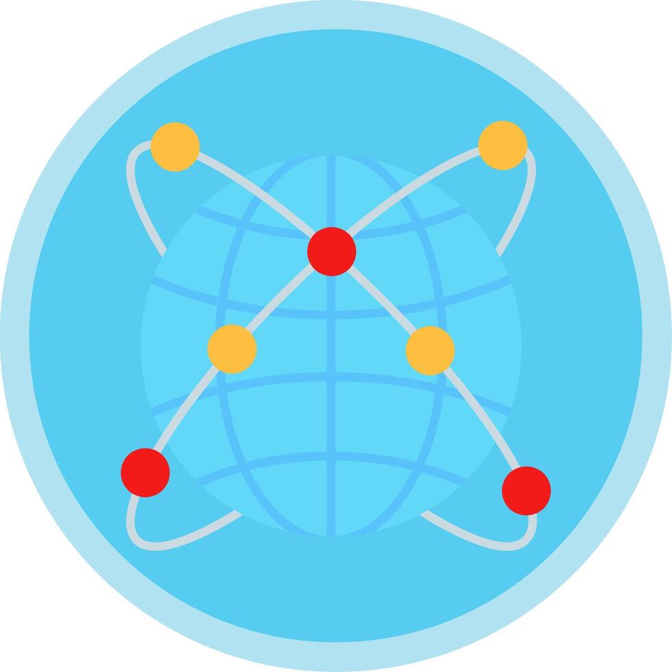 Internet Flat Multi Circle Icon vector