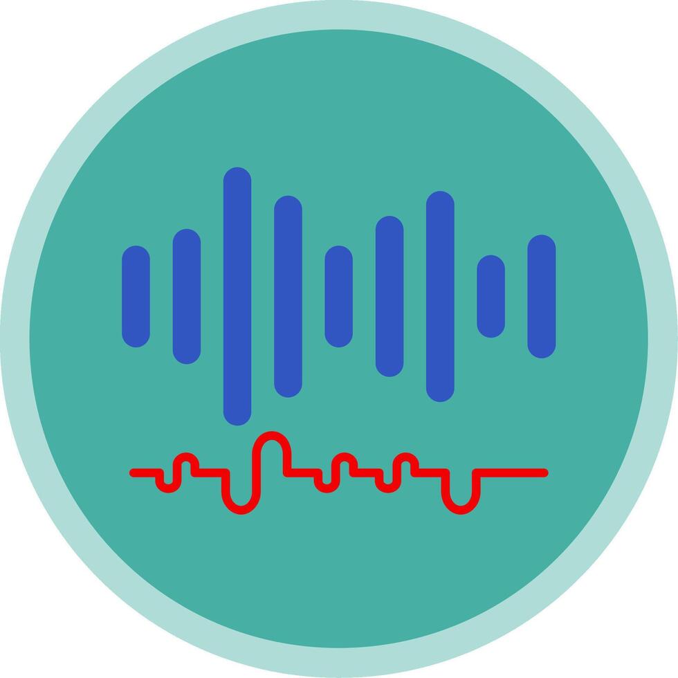 Audio Flat Multi Circle Icon vector