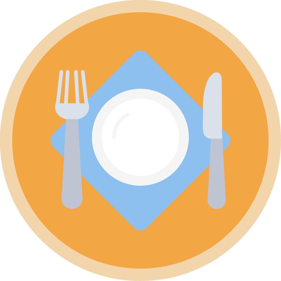 Cutlery Flat Multi Circle Icon vector