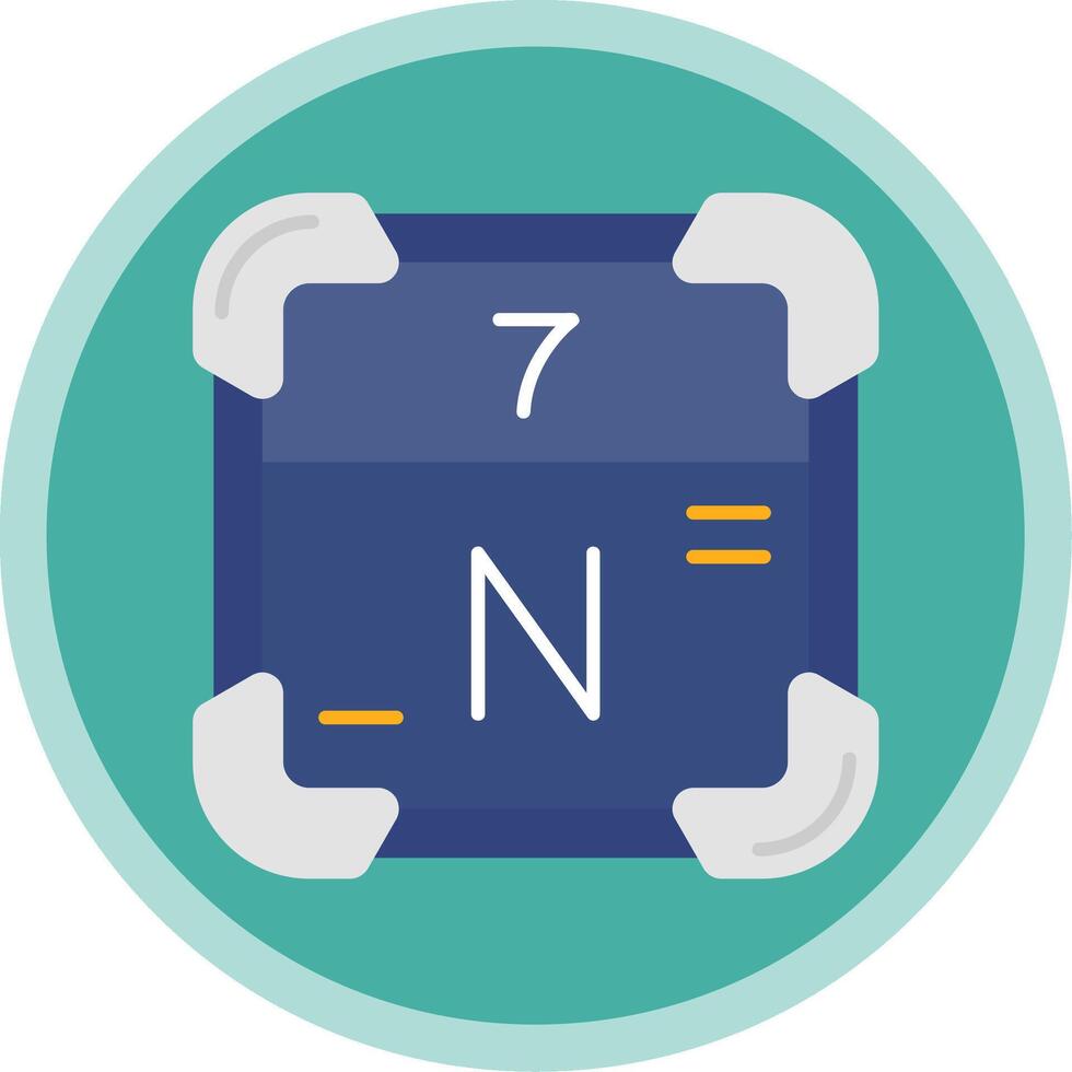 Nitrogen Flat Multi Circle Icon vector