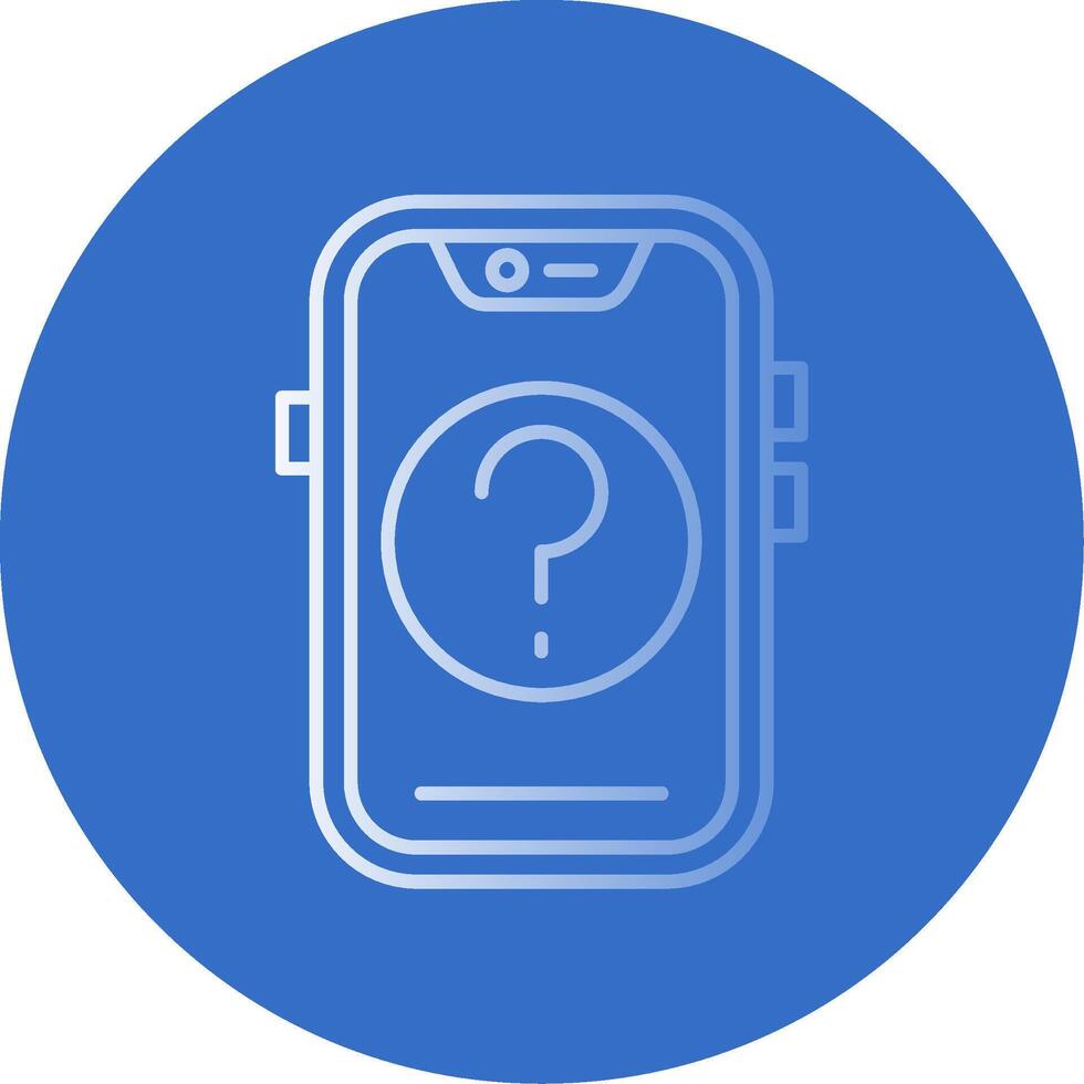 Question Gradient Line Circle Icon vector