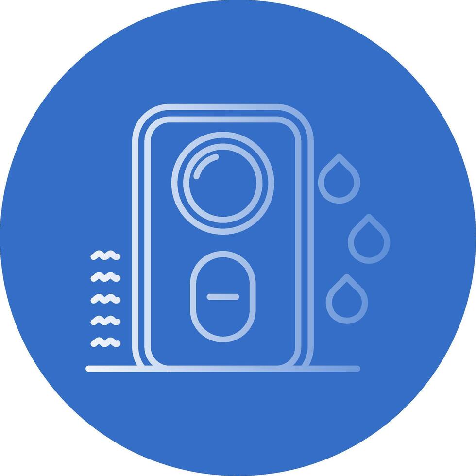 Humidifier Gradient Line Circle Icon vector