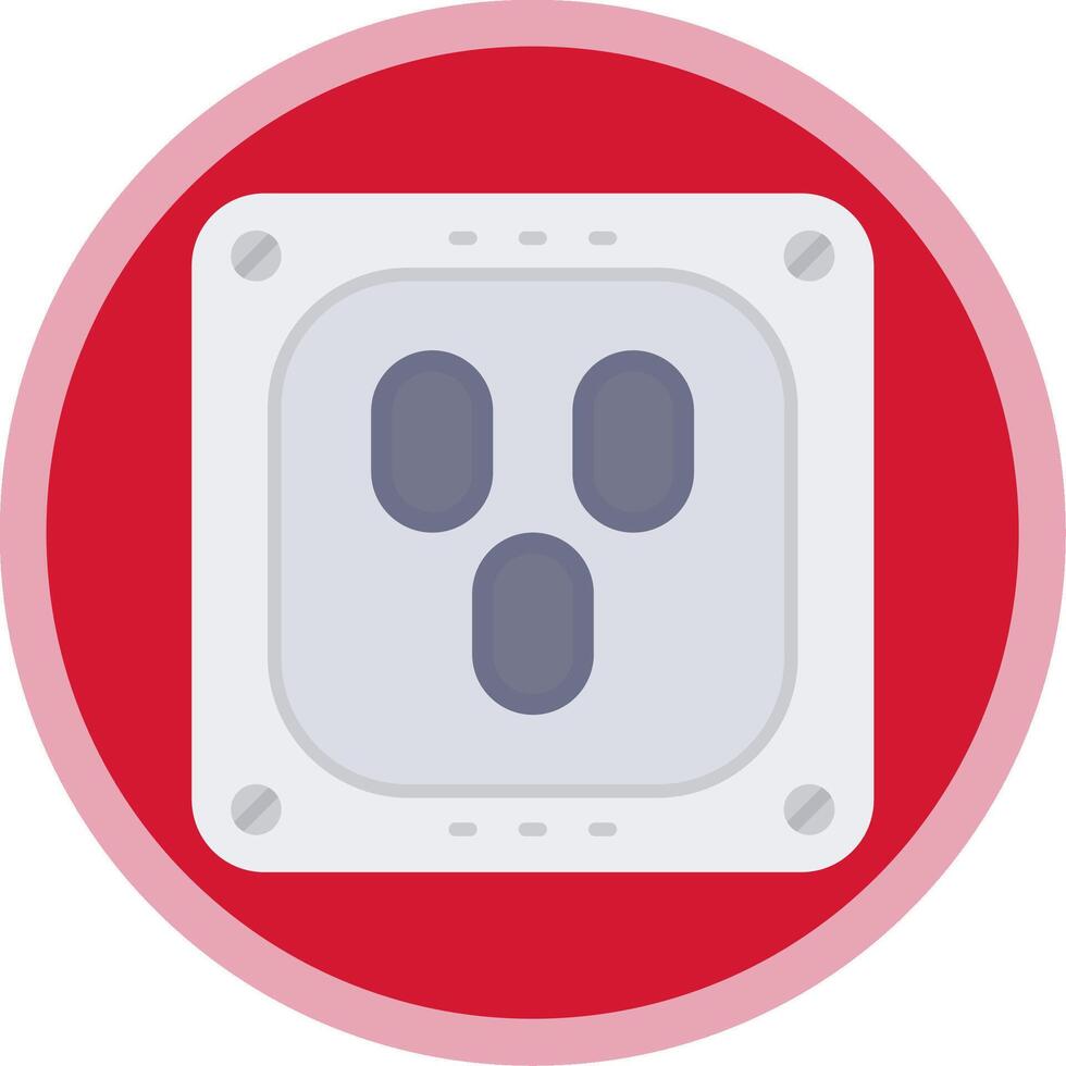 Outlet Flat Multi Circle Icon vector