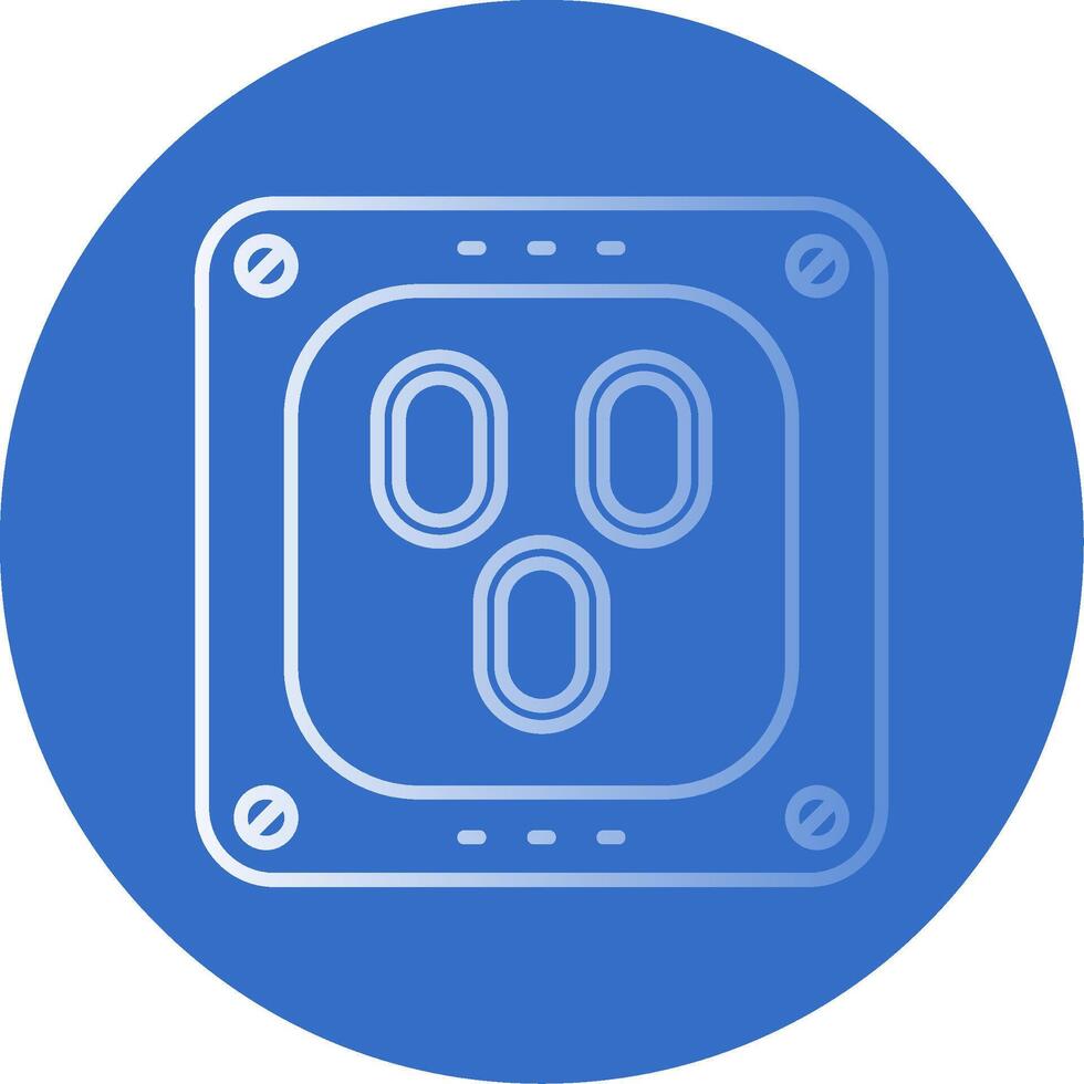 Outlet Gradient Line Circle Icon vector