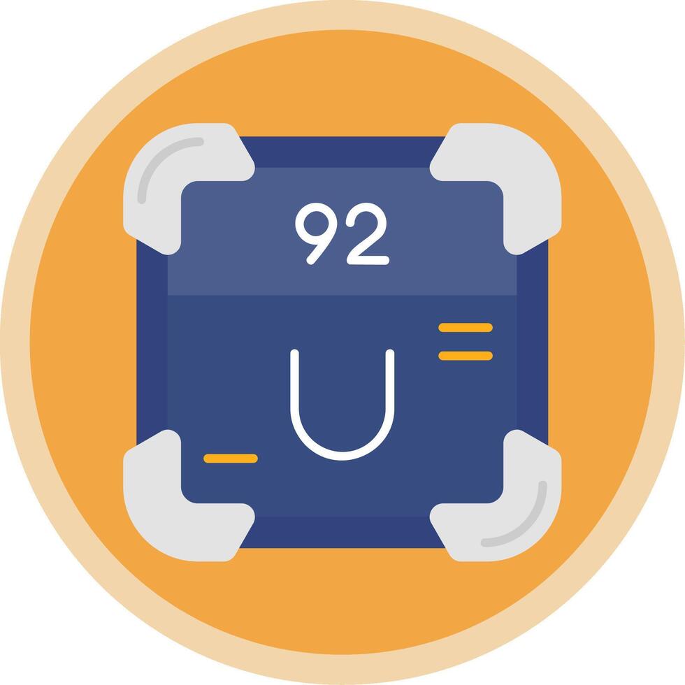 Uranium Flat Multi Circle Icon vector