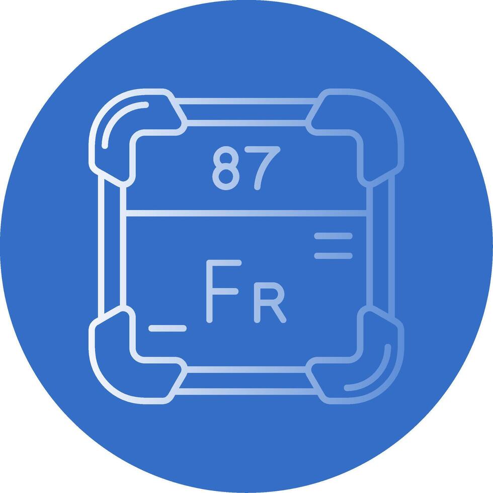 Francium Gradient Line Circle Icon vector