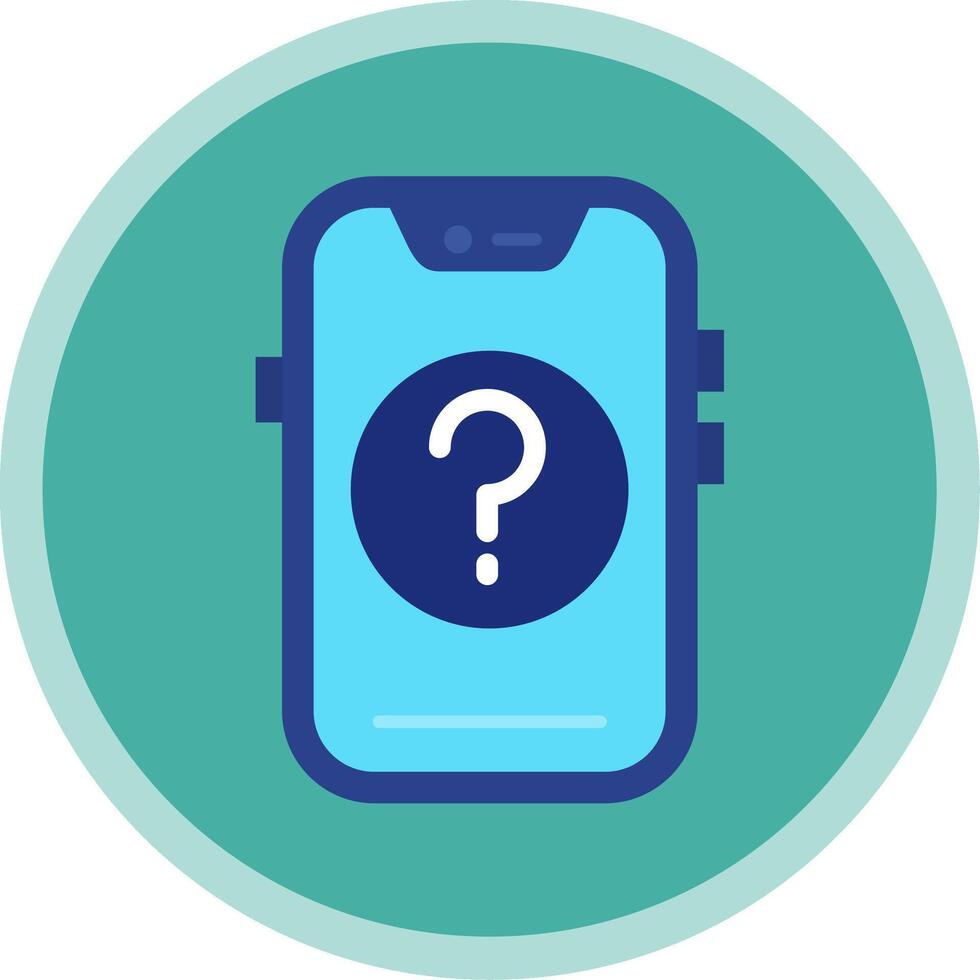 Question Flat Multi Circle Icon vector