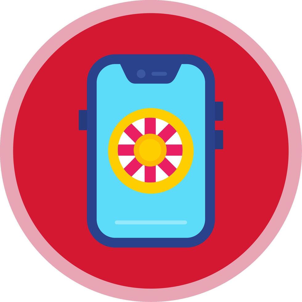 Lifesaver Flat Multi Circle Icon vector