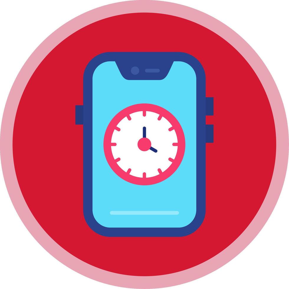 Time Flat Multi Circle Icon vector