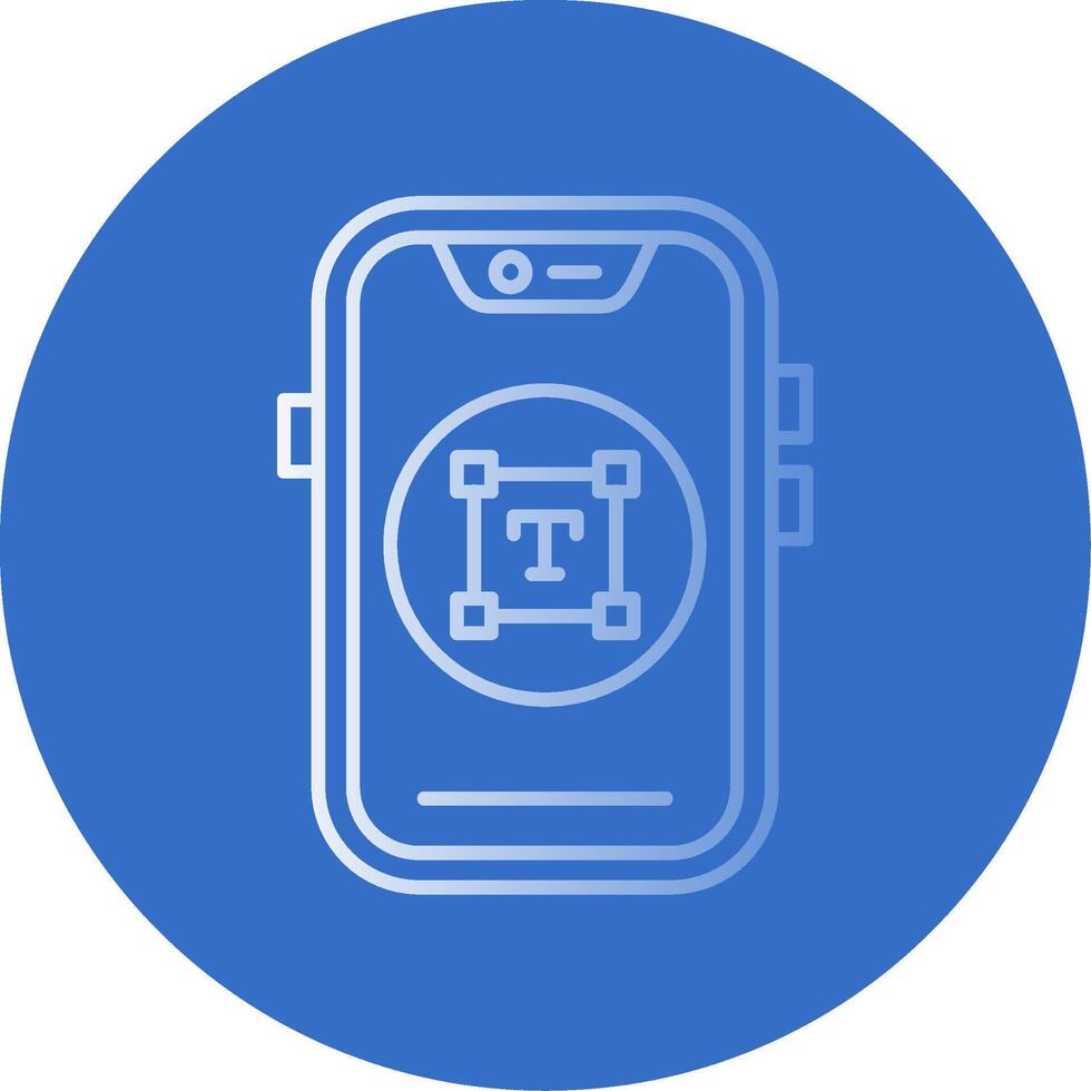 Type Gradient Line Circle Icon vector
