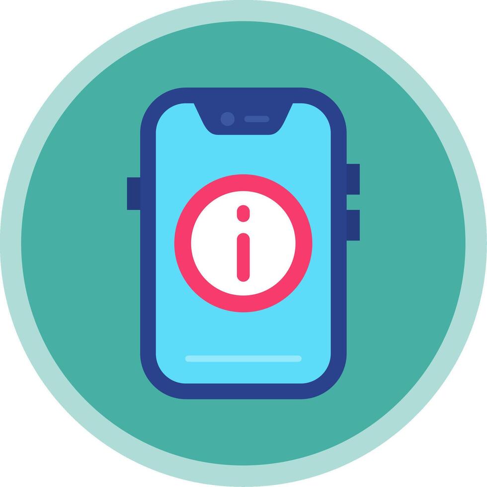 Info Flat Multi Circle Icon vector
